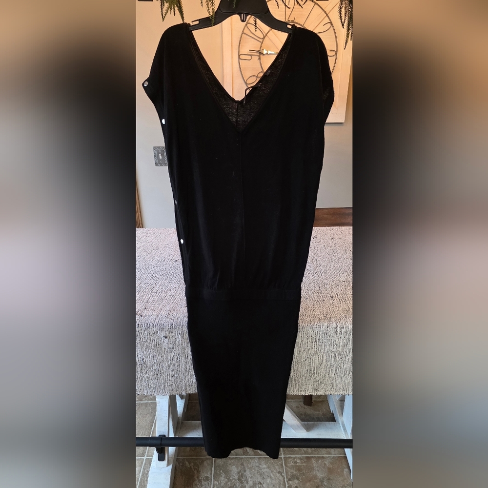 All Saints Black Midi Dress